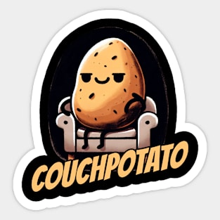 Couch Potato Lazy Day Design Sticker